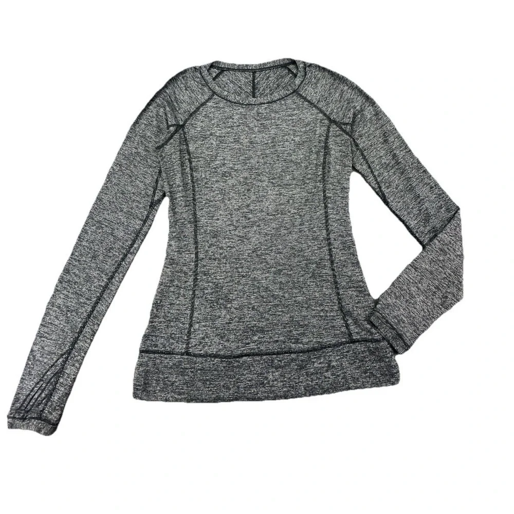 Lululemon Swiftly Tech Long‎ Sleeve Crew Gray Space Dye Size 8